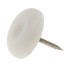 20mm nail in white plastic furniture sliders - pads - glides