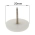 20mm nail in white plastic furniture sliders - pads - glides