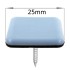 25mm square nail in ptfe Coated glides pads for chair legs