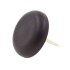 25mm nail in brown plastic furniture sliders - pads - glides
