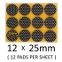 25mm Round Self Adhesive Non-Slip Felt Pads ( 12 pads per sheet )