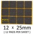 25mm NON-SLIP Self Adhesive furniture Felt Pads ( 12 pads per sheet )