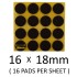 18mm Round Self adhesive Furniture Felt Pads ( 16 pads per sheet )