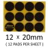 20mm Round Self adhesive Furniture Felt Pads ( 12 pads per sheet )
