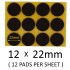 22mm Round Self Adhesive Furniture Felt Pads ( 12 pads per sheet )