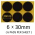 30mm Round Self Adhesive Furniture Felt Pads ( 6 pads per sheet )