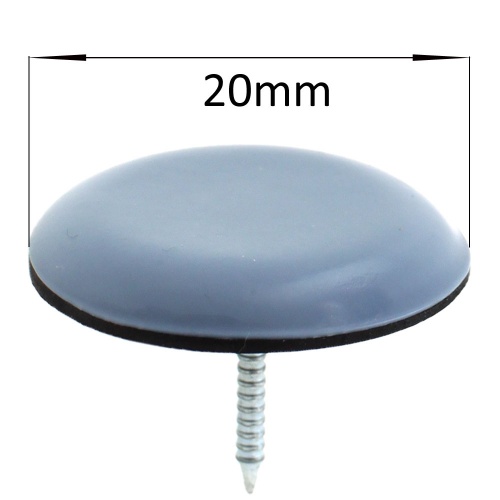 20mm round nail in ptfe coated glides pads for chair legs