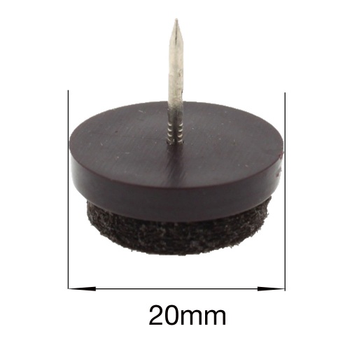 20mm nail in felt pads glides for  wooden chair legs