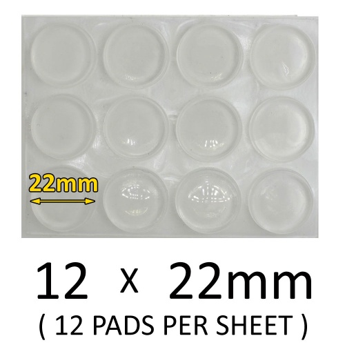 22mm Round Clear Self Adhesive Furniture Glass Bumpers