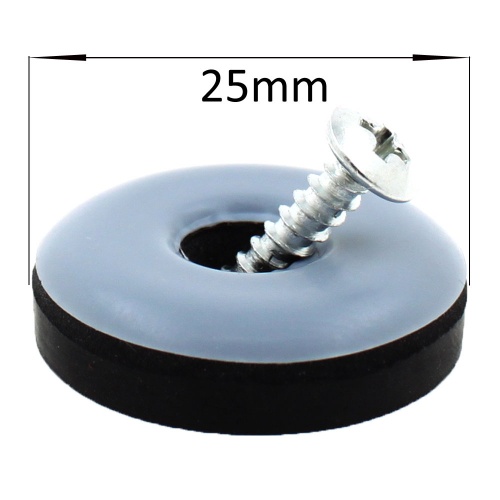 25mm round screw in ptfe coated glides / pads