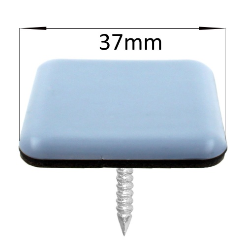 37mm square nail in ptfe coated glides pads for chair legs