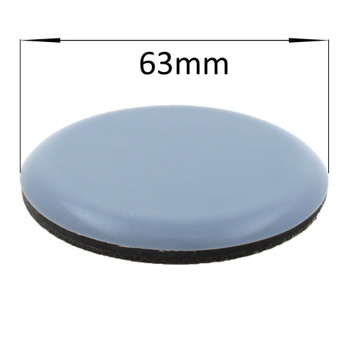 63mm round self adhesive ptfe coated glides / pads