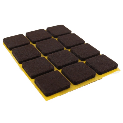 20mm Square Self Adhesive Furniture Felt Pads ( 12 pads per sheet )