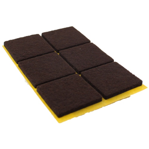 28mm Square Self Adhesive Furniture Felt Pads ( 6 pads per sheet )