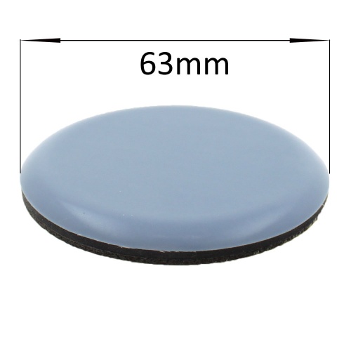 63mm PTFE Teflon Stick On Pads Glides For Furniture & Chairs Legs Feet
