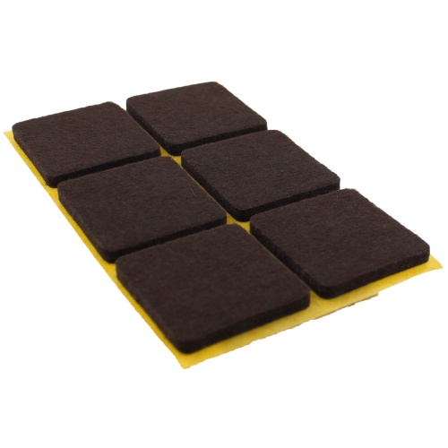 30mm Square Self Adhesive Furniture Felt Pads ( 6 pads per sheet )