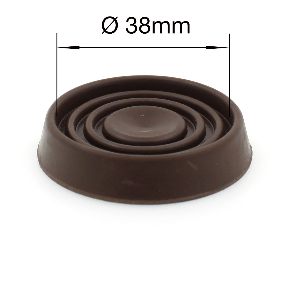 4 x Small Brown Plastic Castor Cups Floor Protector Carpet Laminate 45mm ii 