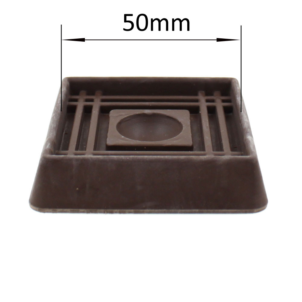 Brown Square Round Rubber Caster Cups Protect Your Floors