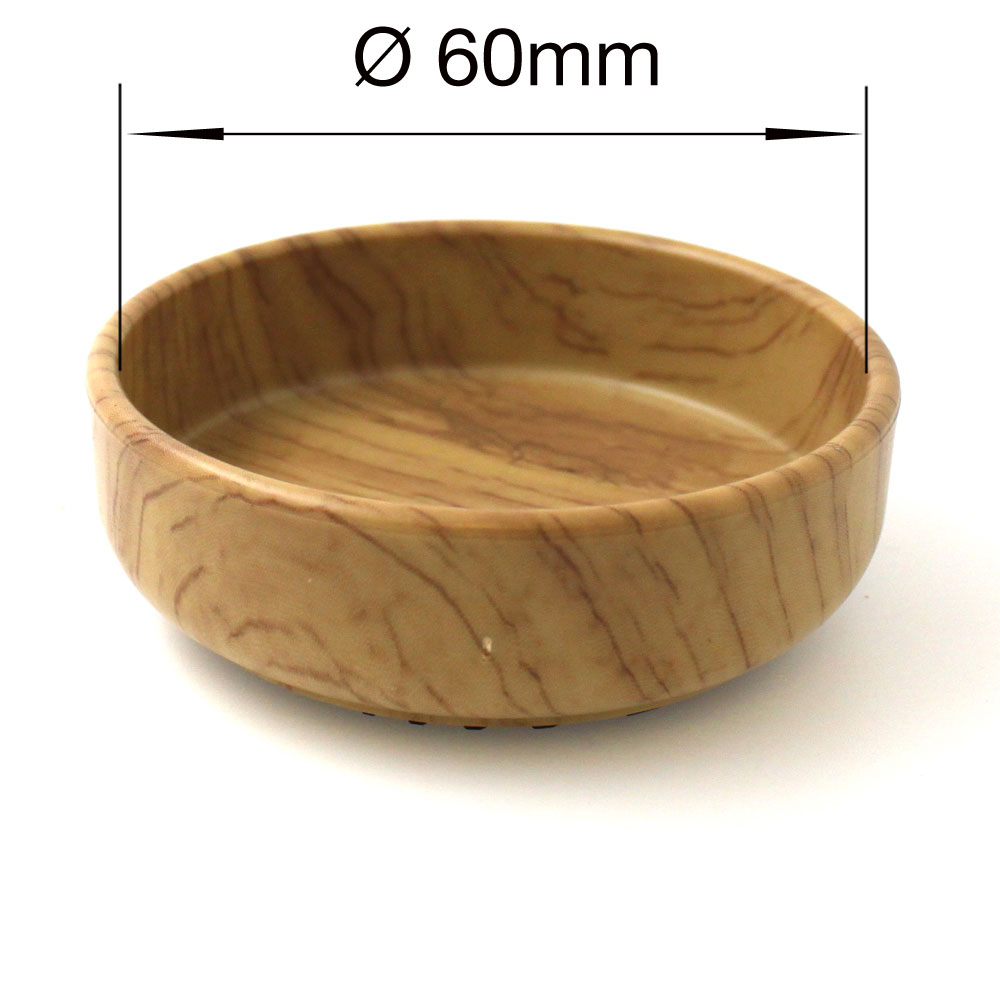 60mm round wood effect rubber furniture Piano non slip caster cup